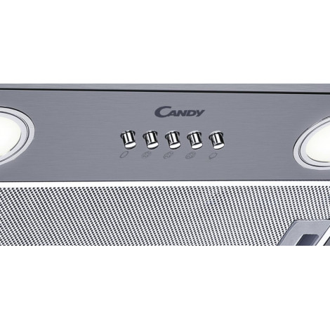 Candy Hood CBG625/1X Wall mounted, Energy efficiency class C, Width 52 cm, 207 m /h, Mechanical, Stainless Steel, LED