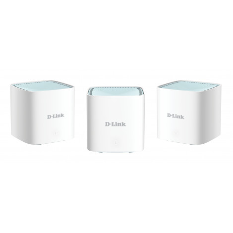 D-Link EAGLE PRO AI AX1500 Mesh System M15-3 (3-pack) 802.11ax, 1200+300 Mbit/s, 10/100/1000 Mbit/s, Ethernet LAN (RJ-45) ports 