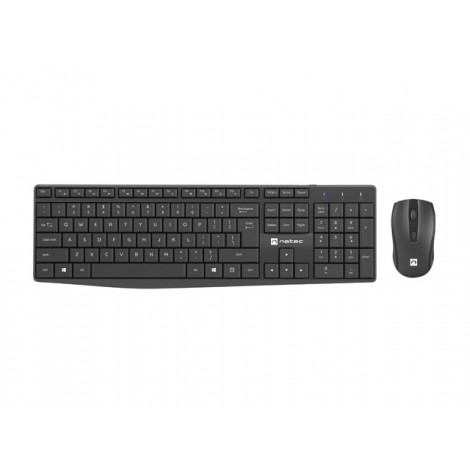 Natec Keyboard and Mouse Squid 2in1 Bundle Keyboard and Mouse Set, Wireless, US, Black