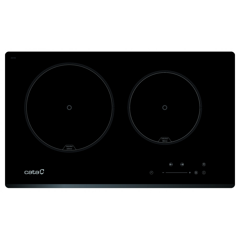 CATA Hob IB 2 PLUS BK/A Induction, Number of burners/cooking zones 2, Touch, Timer, Black
