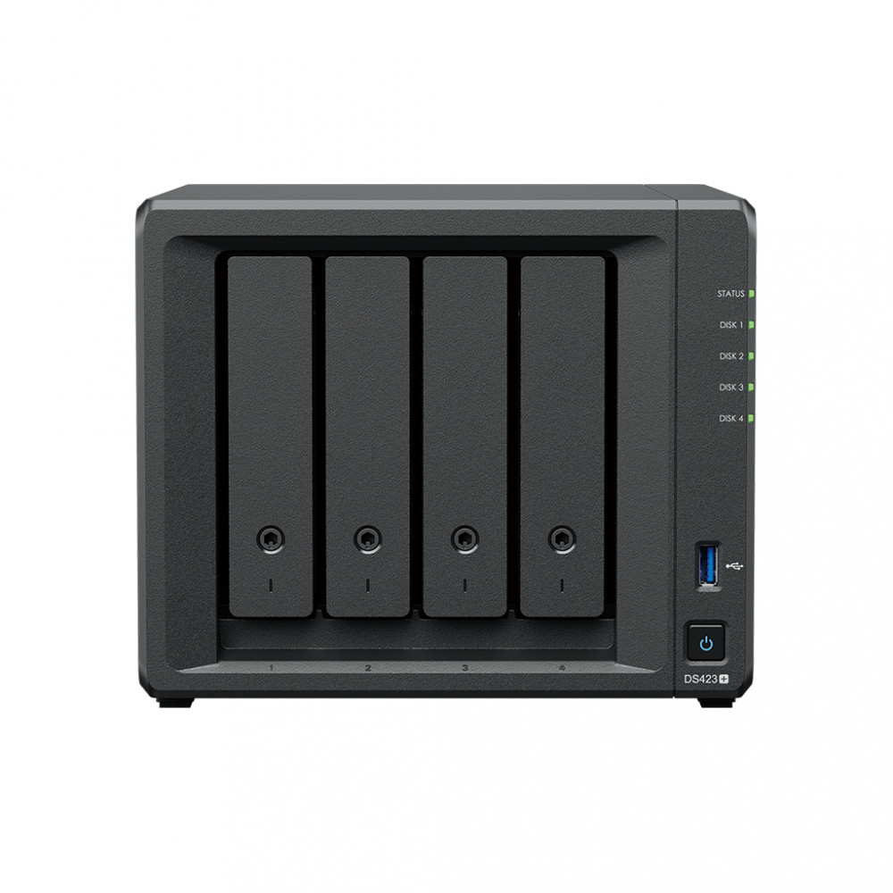 Synology Rack NAS DS423+ J4125, Processor frequency 2.7 GHz, 2 GB, DDR4, RAID 0,1,5,6,10,Hybrid, 2x1GbE/2xUSB3.2, System Fan: 92