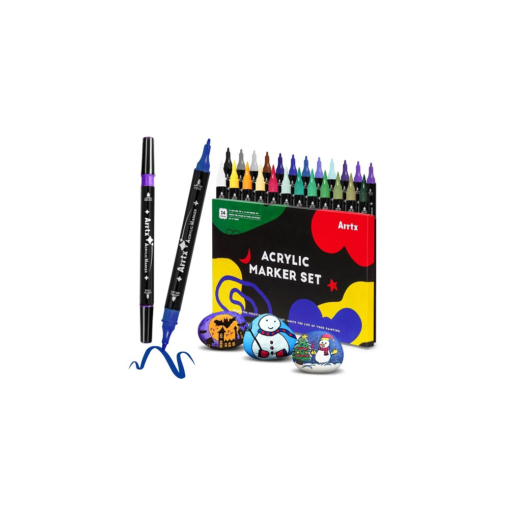 Akriliniai markeriai - flomasteriai ARRTX, 24 spalvų