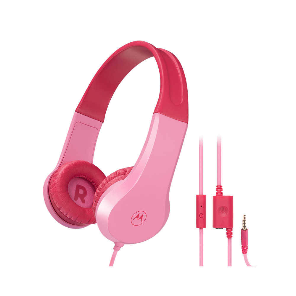 Motorola Kids Wired Headphones Moto JR200 Built-in microphone, Over-Ear, 3.5 mm plug, Pink