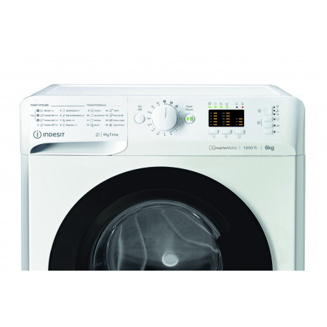 INDESIT Washing machine MTWSA 61294 WK EE Energy efficiency class C, Front loading, Washing capacity 6 kg, 1151 RPM, Depth 42.5 