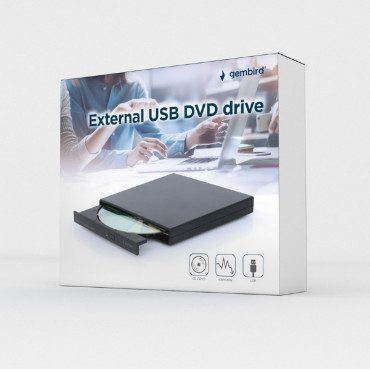 Gembird External USB DVD drive DVD-USB-04 Interface USB 2.0, DVD, CD read speed 24 x, CD write speed 24 x