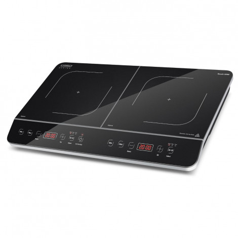 Caso Hob Touch 3500 Induction, Number of burners/cooking zones 2, Touch control, Timer, Black, Display