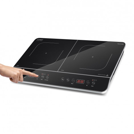 Caso Hob Touch 3500 Induction, Number of burners/cooking zones 2, Touch control, Timer, Black, Display