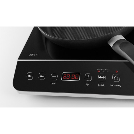 Caso Hob Touch 3500 Induction, Number of burners/cooking zones 2, Touch control, Timer, Black, Display