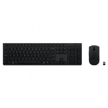 Lenovo Professional Wireless Rechargeable Keyboard and Mouse Combo US Euro Grey