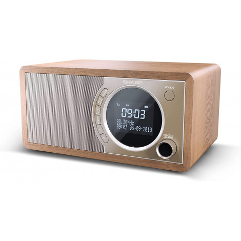 Sharp DR-450(BR) Digital Radio, FM/DAB/DAB+, Bluetooth 4.2, Alarm function, Brown