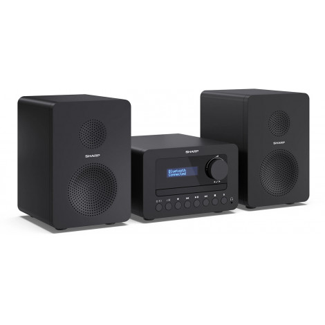 Sharp XL-B520D(BK) Tokyo Hi-Fi Micro System 2.0, FM/DAB/DAB+/USB, CD, Bluetooth 5.0, Aux-in, Black