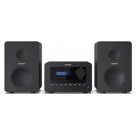 Sharp XL-B520D(BK) Tokyo Hi-Fi Micro System 2.0, FM/DAB/DAB+/USB, CD, Bluetooth 5.0, Aux-in, Black