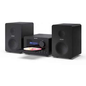 Sharp XL-B520D(BK) Tokyo Hi-Fi Micro System 2.0, FM/DAB/DAB+/USB, CD, Bluetooth 5.0, Aux-in, Black