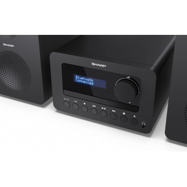 Sharp XL-B520D(BK) Tokyo Hi-Fi Micro System 2.0, FM/DAB/DAB+/USB, CD, Bluetooth 5.0, Aux-in, Black