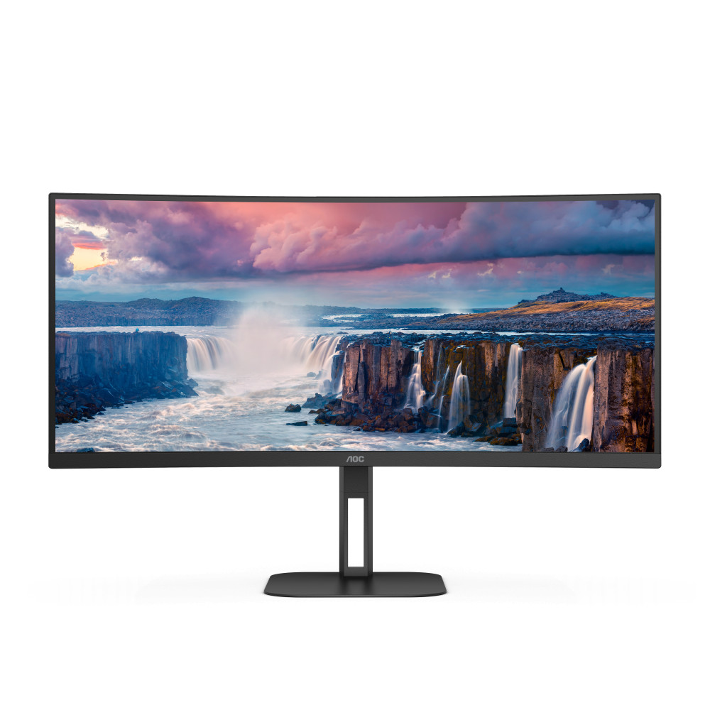 AOC Curved Monitor CU34V5C/BK 34 ", VA, WQHD, 3440 x 1440, 21:9, 4 ms, 300 cd/m , HDMI ports quantity 1, 100 Hz