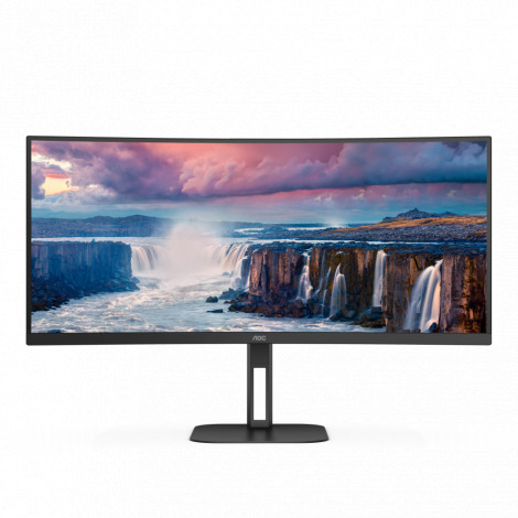 AOC Curved Monitor CU34V5C/BK 34 ", VA, WQHD, 3440 x 1440, 21:9, 4 ms, 300 cd/m , HDMI ports quantity 1, 100 Hz