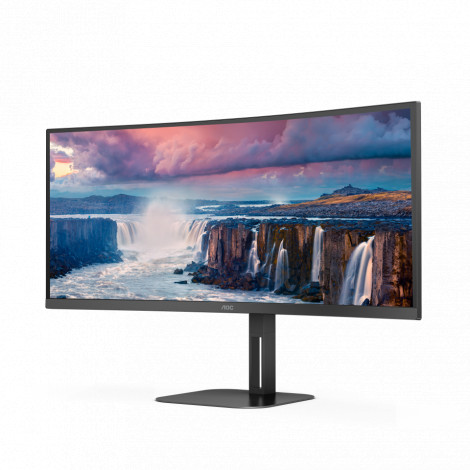 AOC Curved Monitor CU34V5C/BK 34 ", VA, WQHD, 3440 x 1440, 21:9, 4 ms, 300 cd/m , HDMI ports quantity 1, 100 Hz