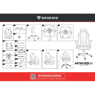 Genesis Gaming Chair Nitro 890 G2 Black/Red