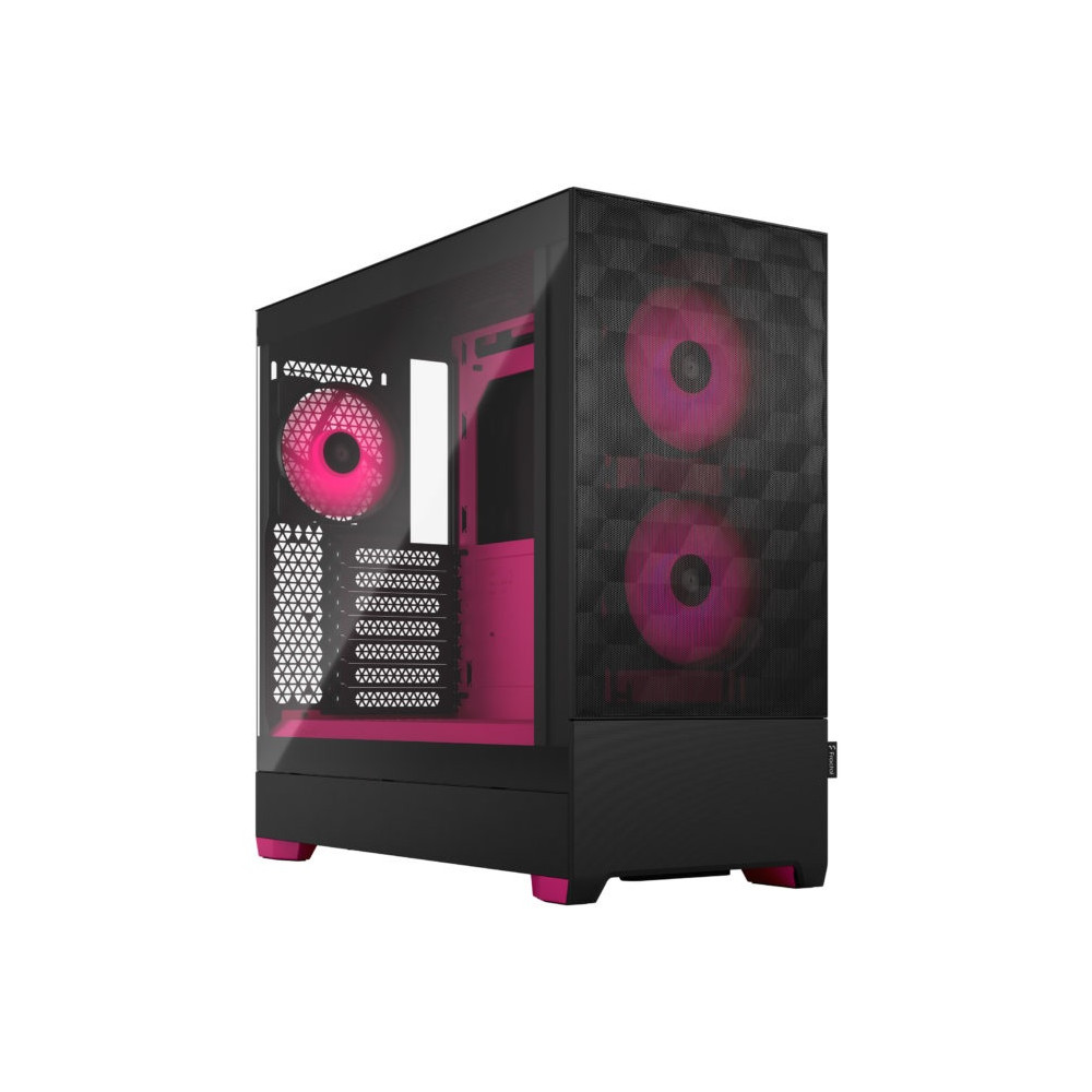 Fractal Design Pop Air RGB Magenta Core TG Clear Tint, ATX, mATX, Mini ITX, Power supply included No