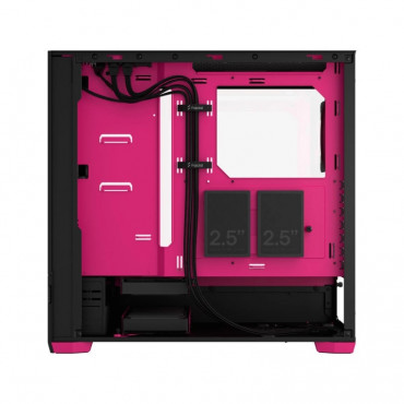 Fractal Design Pop Air RGB Magenta Core TG Clear Tint, ATX, mATX, Mini ITX, Power supply included No