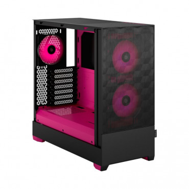 Fractal Design Pop Air RGB Magenta Core TG Clear Tint, ATX, mATX, Mini ITX, Power supply included No