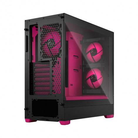 Fractal Design Pop Air RGB Magenta Core TG Clear Tint, ATX, mATX, Mini ITX, Power supply included No