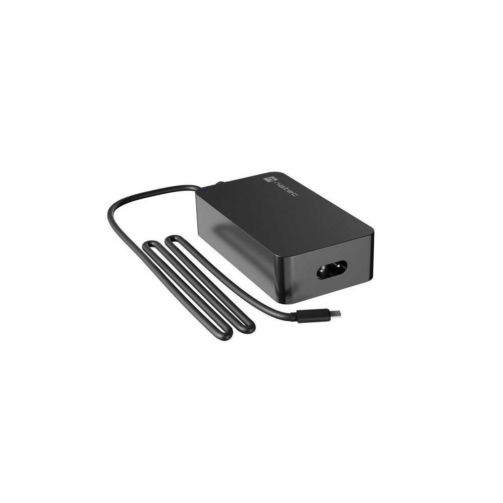 Natec USB Charger 65W Grayling 2.70 m, Black