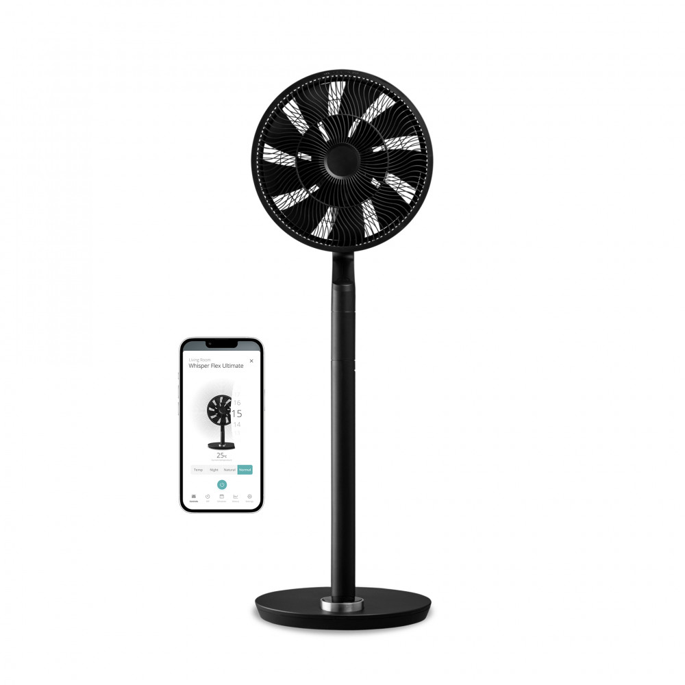 Duux Fan Whisper Flex Ultimate Smart Diameter 34 cm, Black, Number of speeds 30, 3-26 W, Oscillation