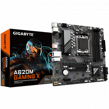 Gigabyte A620M GAMING XG10 Processor family AMD, Processor socket AM5, DDR5 DIMM, Memory slots 4, Supported hard disk drive inte
