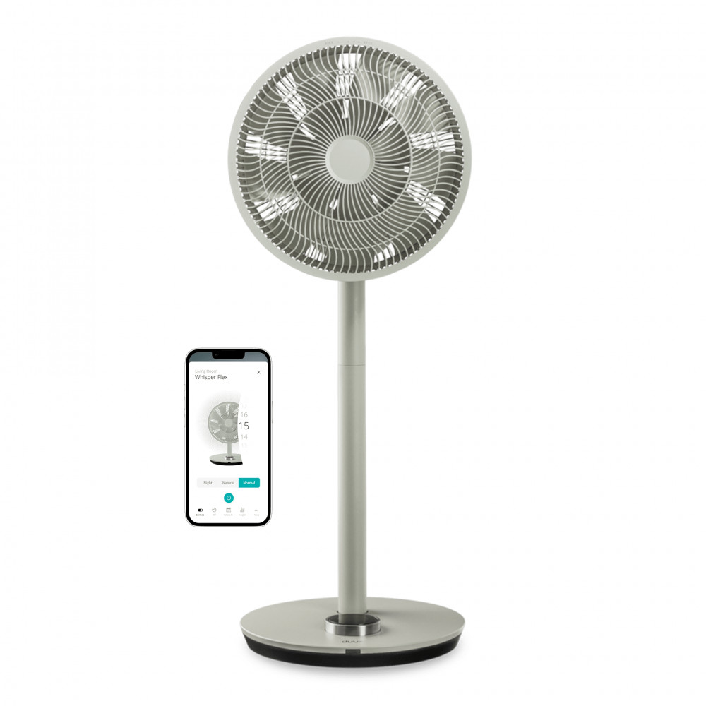 Duux Fan Whisper Flex Smart Diameter 34 cm, Sage, Number of speeds 26, 3-29 W, Oscillation