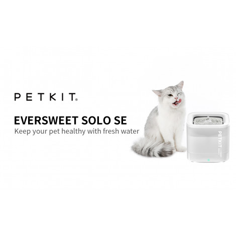 PETKIT Drinking Fountain Eversweet Solo SE Capacity 1.8 L, Filtering, White, Wireless Pump
