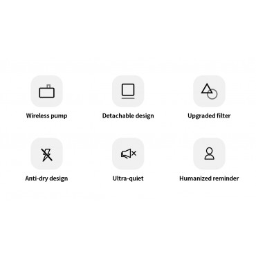 PETKIT Drinking Fountain Eversweet Solo SE Capacity 1.8 L, Filtering, White, Wireless Pump