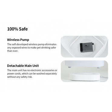 PETKIT Drinking Fountain Eversweet Solo SE Capacity 1.8 L, Filtering, White, Wireless Pump