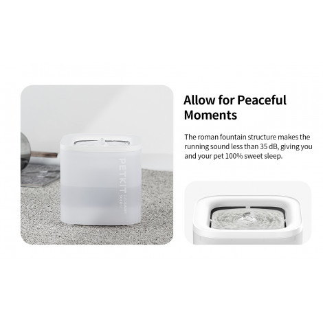 PETKIT Drinking Fountain Eversweet Solo SE Capacity 1.8 L, Filtering, White, Wireless Pump