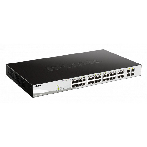 D-Link Switch DGS-1210-28MP Web Management, Rack mountable, 1 Gbps (RJ-45) ports quantity 24, SFP ports quantity 4, PoE/Poe+ por