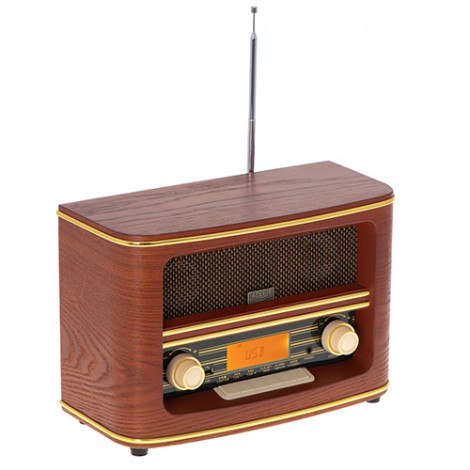Adler Retro Radio AD 1187 Display LCD, AUX in, Wooden, Alarm function