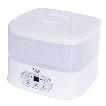 Adler Food Dehydrator AD 6658 Power 230 W, Number of trays 5, Temperature control, Integrated timer, White