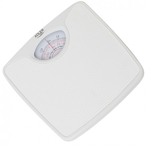 Adler Mechanical bathroom scale AD 8151w Maximum weight (capacity) 130 kg, Accuracy 1000 g, White