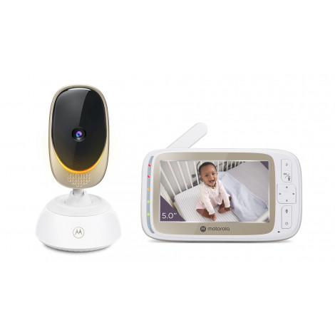 Motorola Wi-Fi Video Baby Monitor with Mood Light VM85 CONNECT 5.0" White/Gold