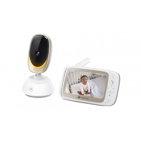 Motorola Wi-Fi Video Baby Monitor with Mood Light VM85 CONNECT 5.0" White/Gold