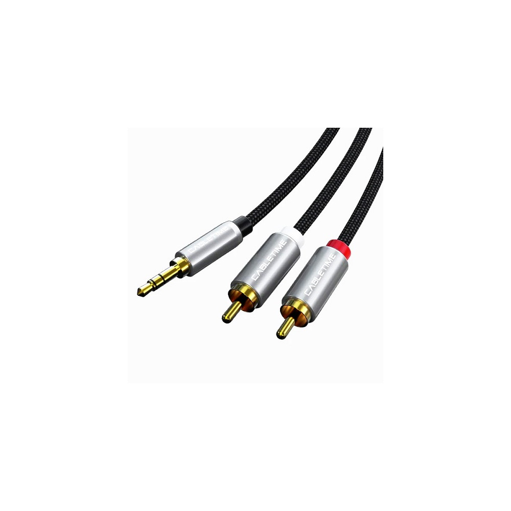 Audio kabelis 3.5mm - 2x RCA, 3m