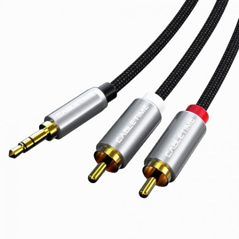 Audio kabelis 3.5mm - 2x RCA, 3m