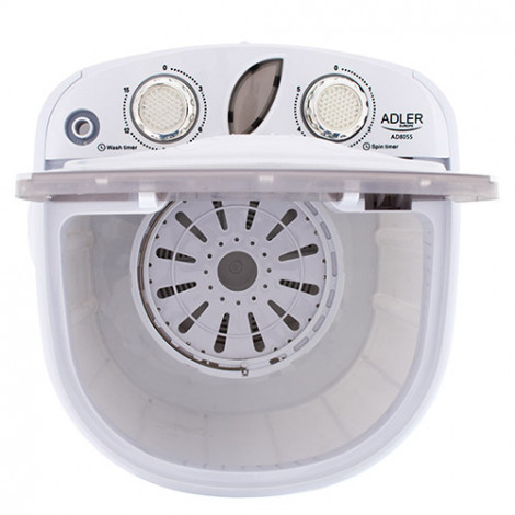 Adler Mini washing machine AD 8055 Top loading, Washing capacity 3 kg, Depth 37 cm, Width 36 cm, White