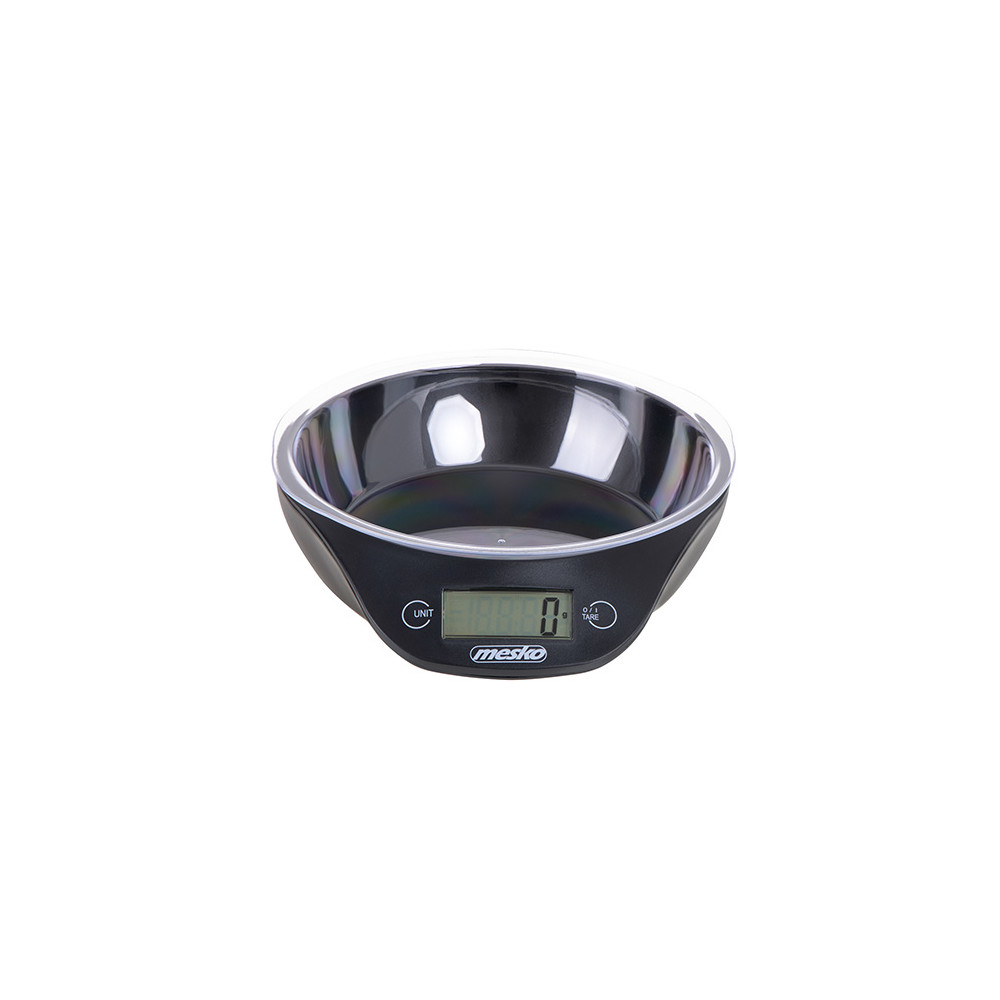 Mesko Kitchen scale with a bowl MS 3164 Maximum weight (capacity) 5 kg, Graduation 1 g, Display type LCD, Black