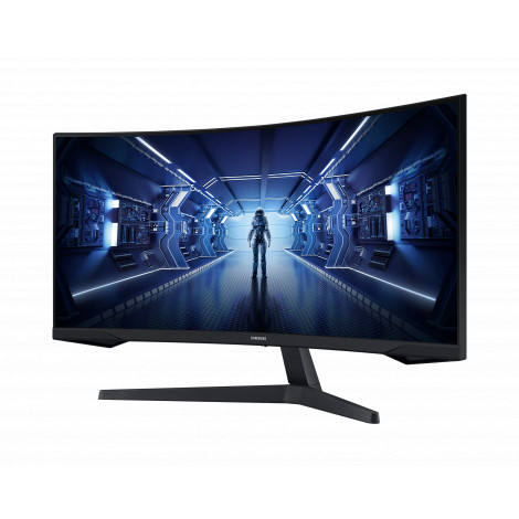 Samsung Curved Monitor LC34G55TWWPXEN 34 ", VA, UWQHD, 3440 x 1440, 21:9, 1 ms, 250 cd/m , Black, 165 Hz, HDMI ports quantity 1