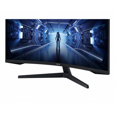 Samsung Curved Monitor LC34G55TWWPXEN 34 ", VA, UWQHD, 3440 x 1440, 21:9, 1 ms, 250 cd/m , Black, 165 Hz, HDMI ports quantity 1