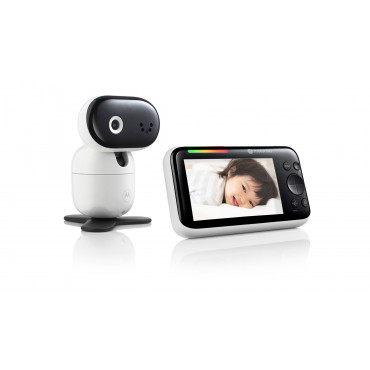 Motorola PIP1610 HD CONNECT 5.0" Wi-Fi HD Motorized Video Baby Monitor, White/Black