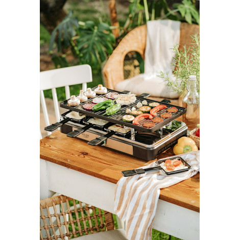 Adler Raclette - electric grill AD 6616 Table, 1400 W, Black/Stainless steel