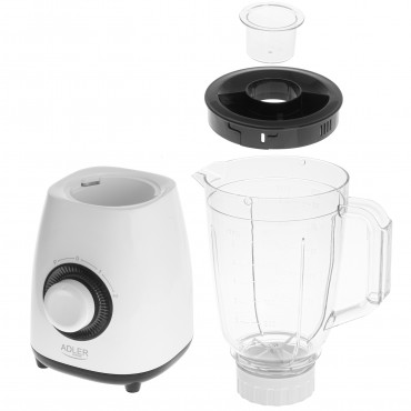 Adler Blender with jar AD 4085 Tabletop, 1000 W, Jar material Plastic, Jar capacity 1.5 L, White