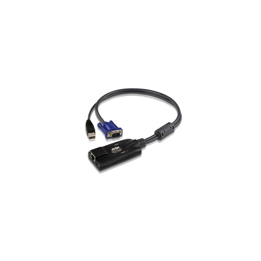 Aten USB VGA KVM Adapter 1 x RJ-45 Female, 1 x USB Male, 1 x HDB-15 Male